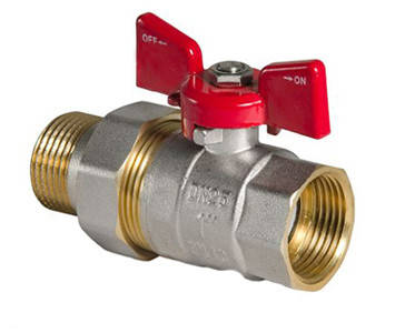 

Кран с американкой прямой 1" арт.227 (Чехия), Красный
