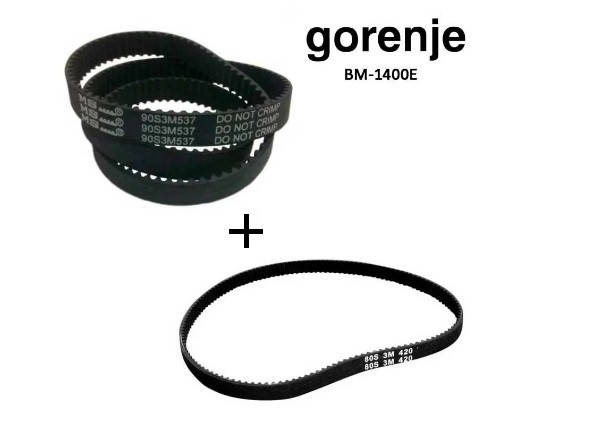 

Комплект ремней для хлебопечки Gorenje BM1400E (длинный и короткий)