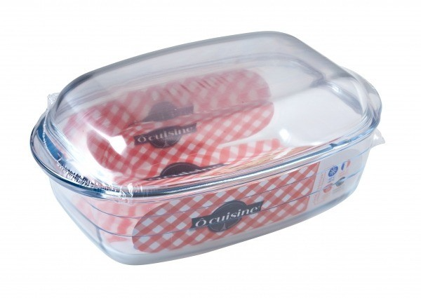 

Гусятница Pyrex Cuisine 4,3л+2,2л жаропрочое стекло, Уятница из стекла с крышкой, Гусятница жаропрочная