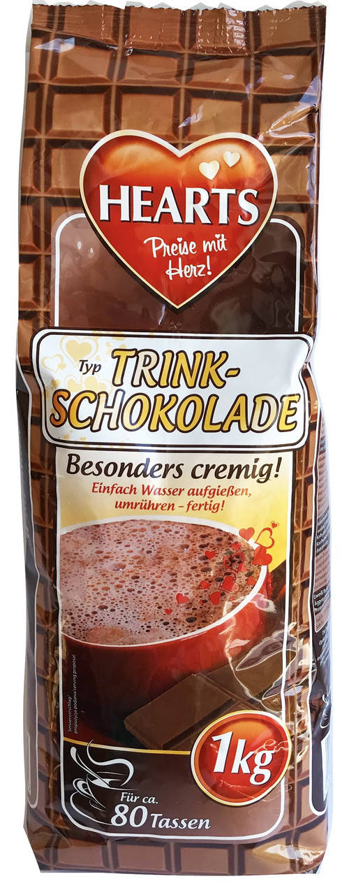 

Капучино "Hearts" со вкусом горячего шоколада "Trink Schokolade" 1 кг (Германия)