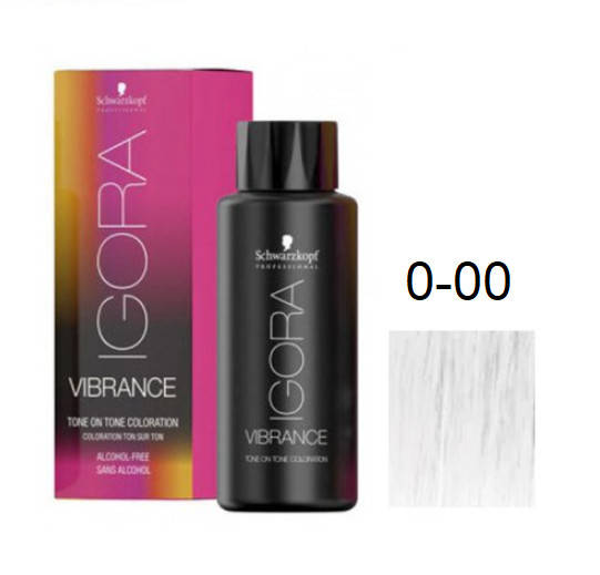 

Краска для волос Schwarzkopf igora Vibrance безаммиачная 0-00 Для придания сияющего блеска 60 мл