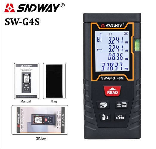 

Лазерный дальномер SNDWAY SW-G4S лазерная рулетка на 40 метров SNDWAY G4S