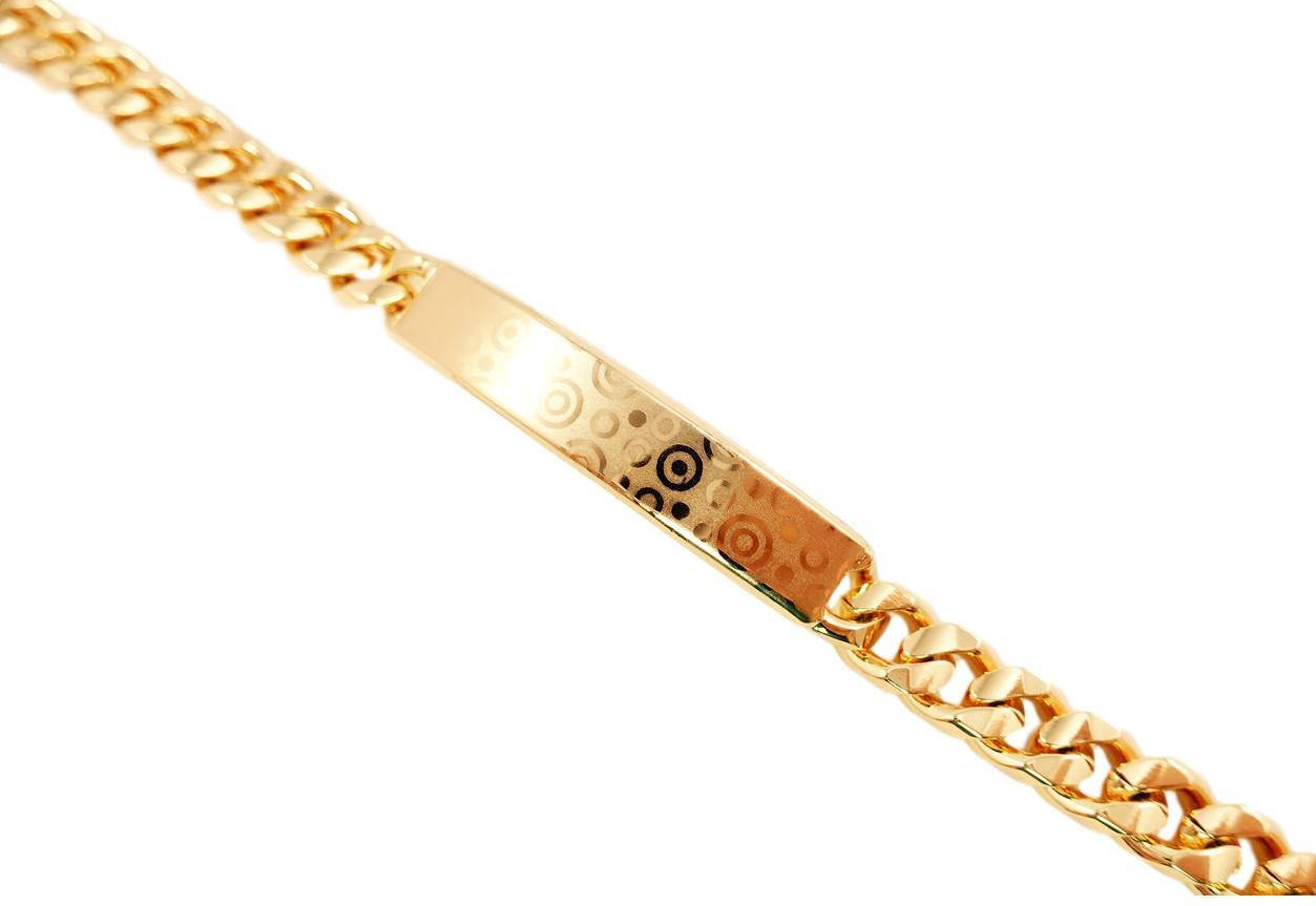 

Браслет Xuping Позолота 18K "Панцирное Плетение Декор Пластина с Напылением Круги" размер 21 см х 9 мм