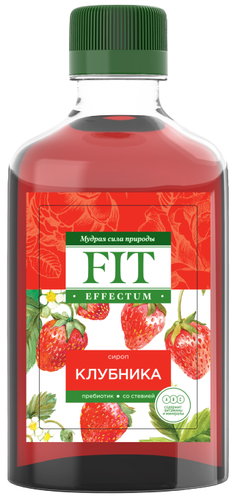

Низкокалорийный сироп со стевией ФитПарад Fit Effectum вкус "Клубника" (250 мл)