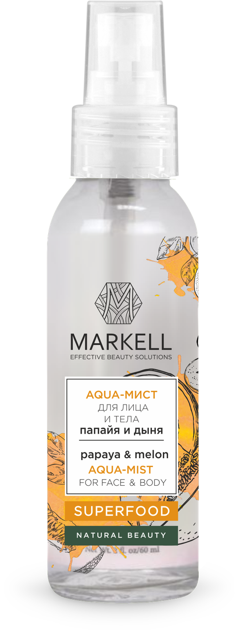 

Aqua-мист для лица и тела "Дыня и папайя" SUPERFOOD Markell
