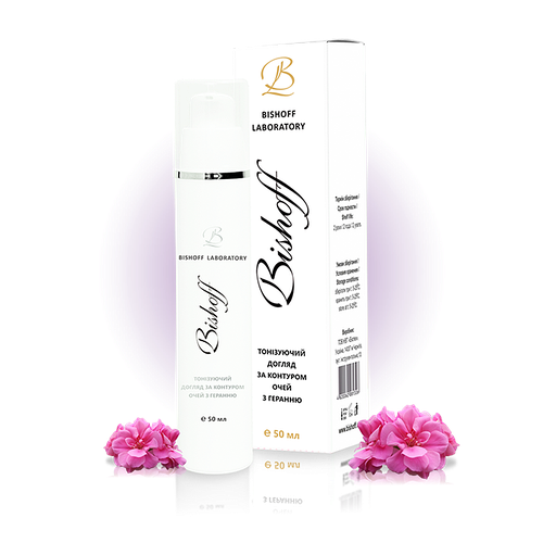 

Тонік Bishoff Тонізуючий догляд за контуром очей з геранню 50 мл Срок годности до 31.08.22
