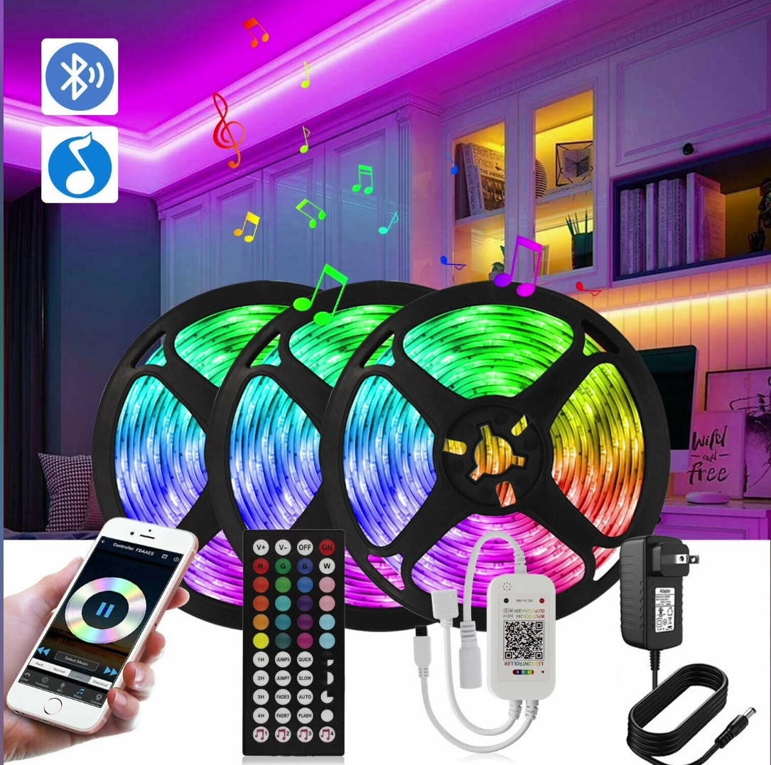 

Bluetooth Светодиодная лента 15 метров (15м) | LED 5050 | Гирлянда