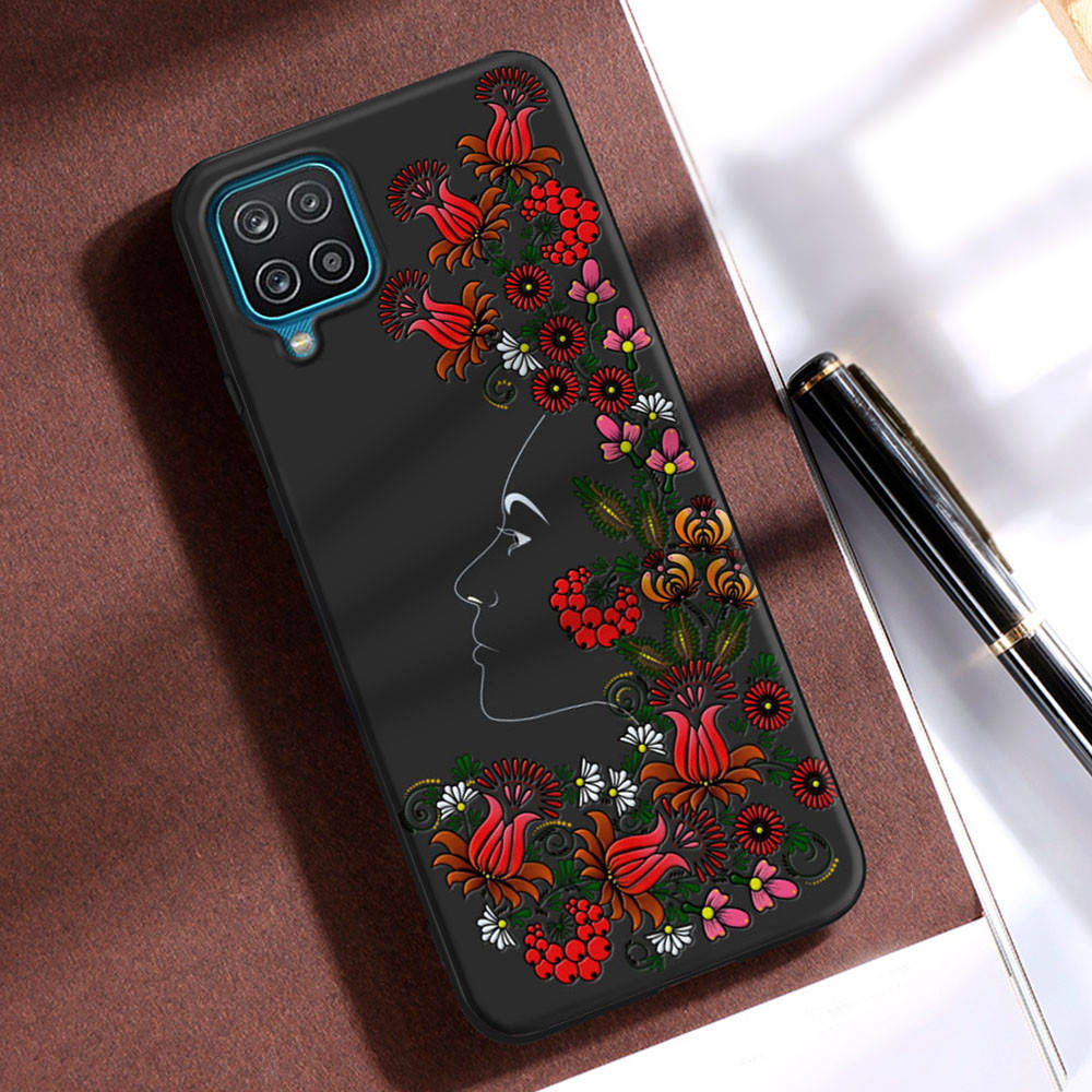 

Чехол для Samsung Galaxy M12 Черный с принтом 3D Ukrainian Muse