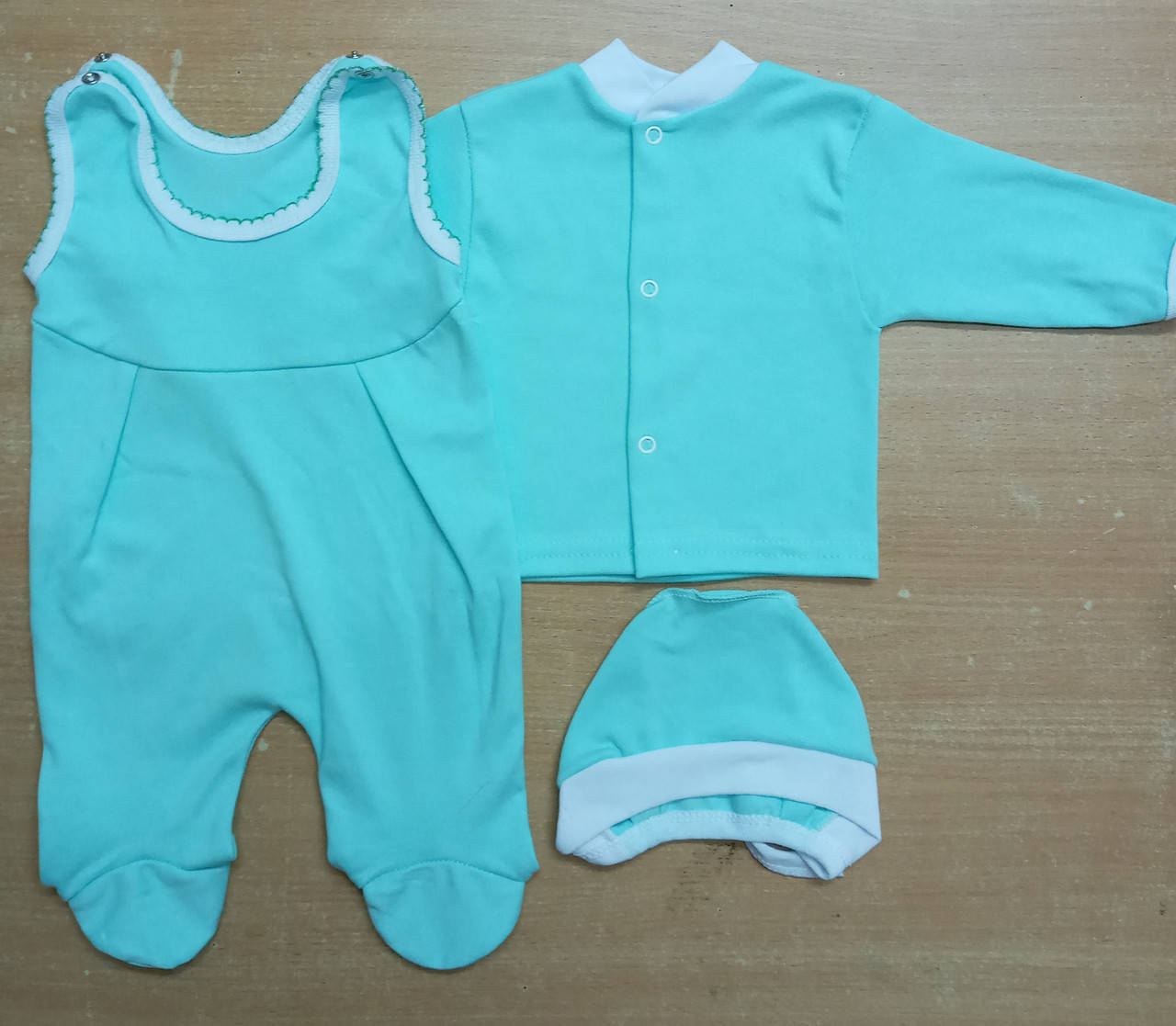 

Костюм для новорожденного интерлок р.56 цвет салатовый