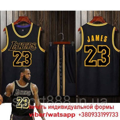 

Баскетбольная форма черная Джеймс Леброн 23 Лейкерс LeBron James Los Angeles Lakers
