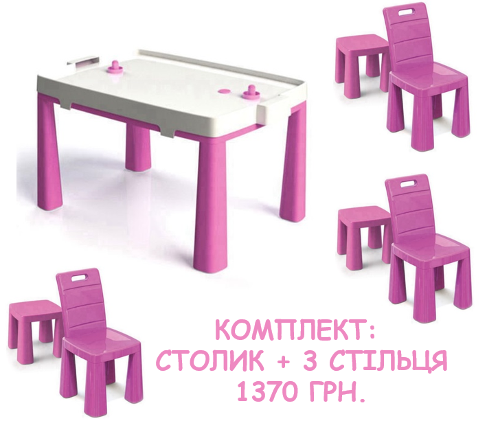 

Столик детский doloni Дитячий столик 045803-3, Розовый