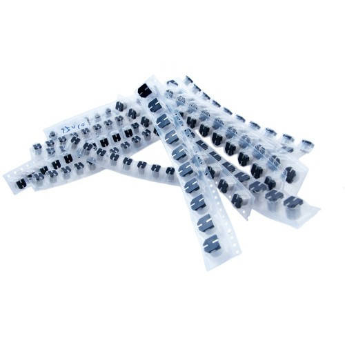 

130x Конденсатор SMD алюминиевый 1-220мкФ 10-50В, набор