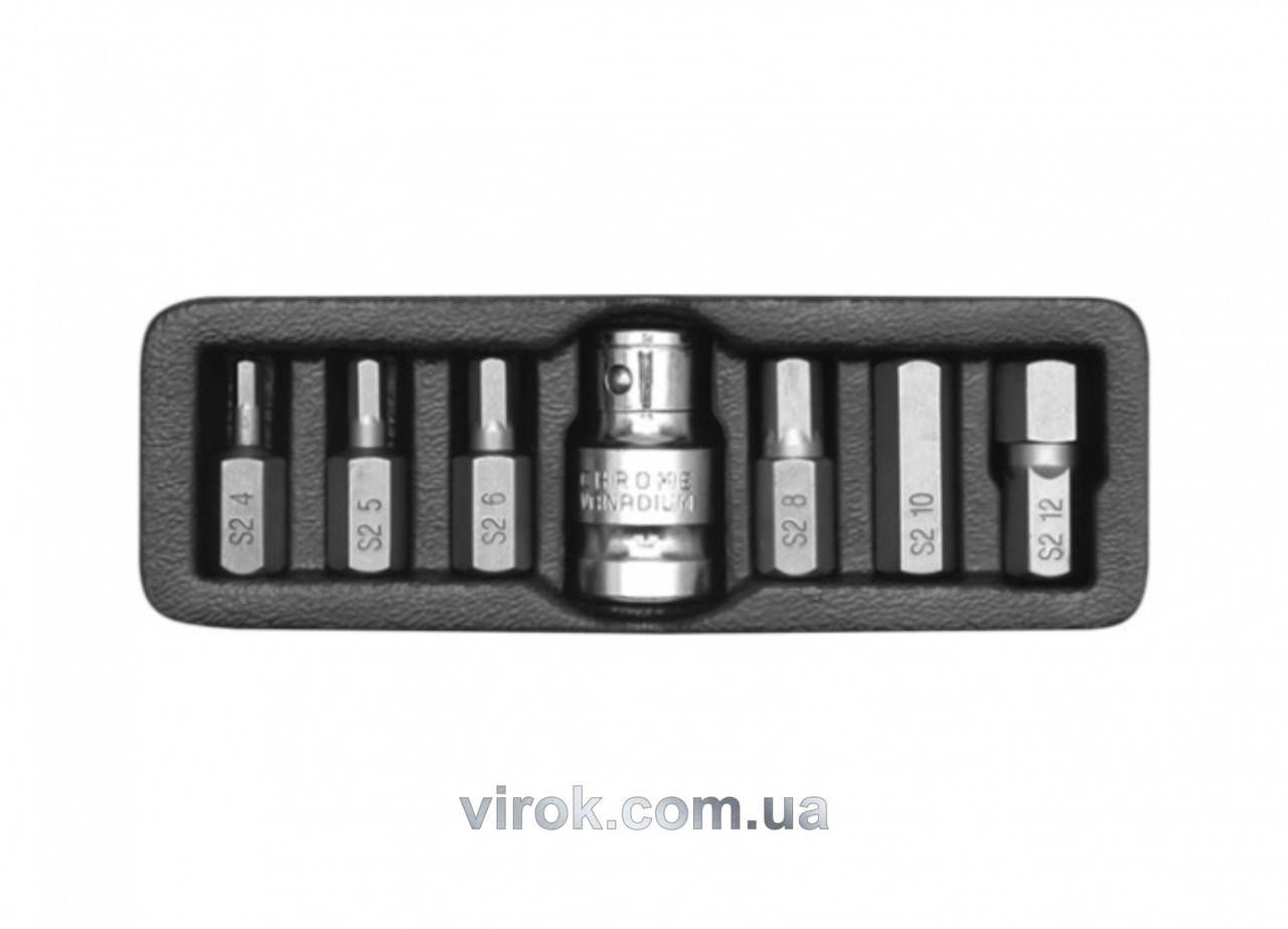 

Набор насадок отверточных YATO НЕХ H4-12 с переходником 1/2" 7 шт YT-0412