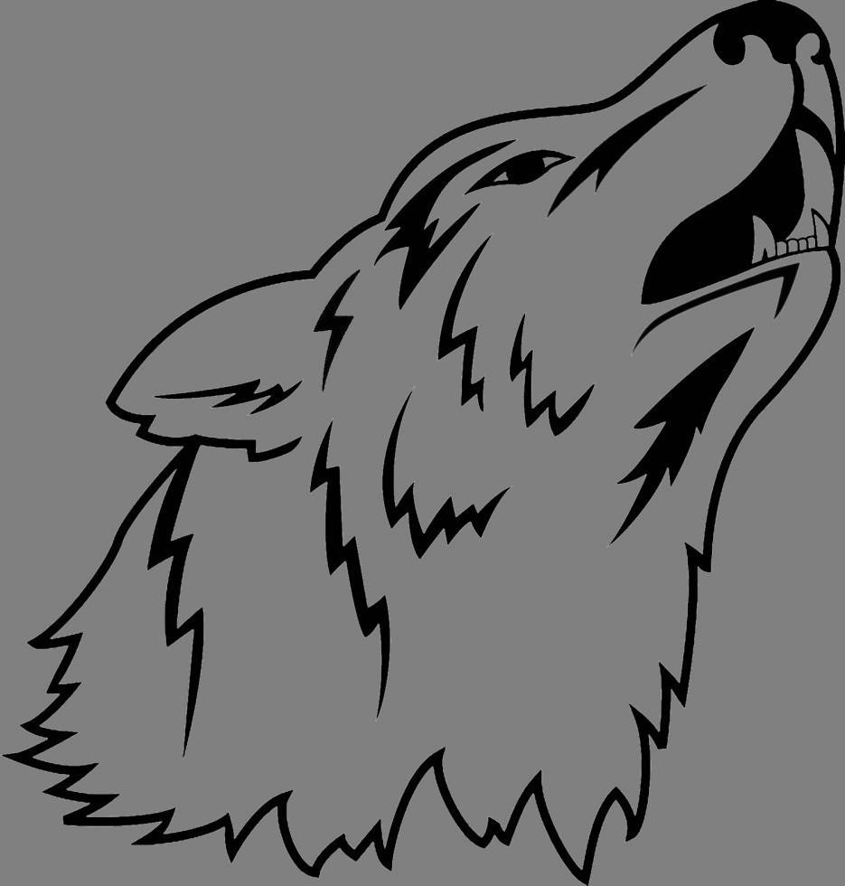 

Виниловая наклейка "Волк" 25х25 см, Белый