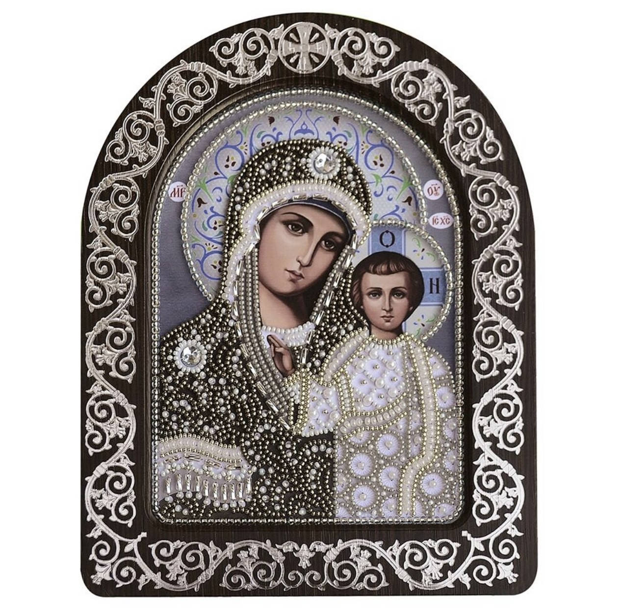 

СН5035 Венчальная пара. Богородица Казанская. Нова Слобода. Набор для вышивки бисером с рамкой