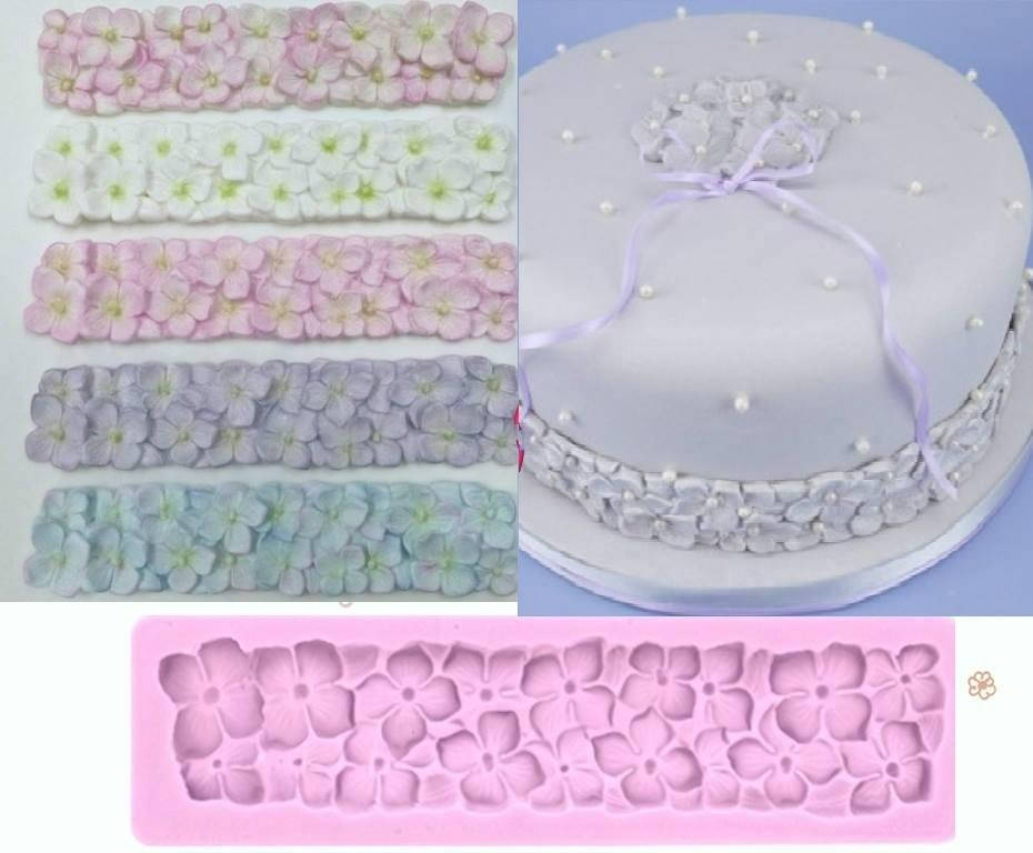 

Силиконовый молд бордюр гортензия