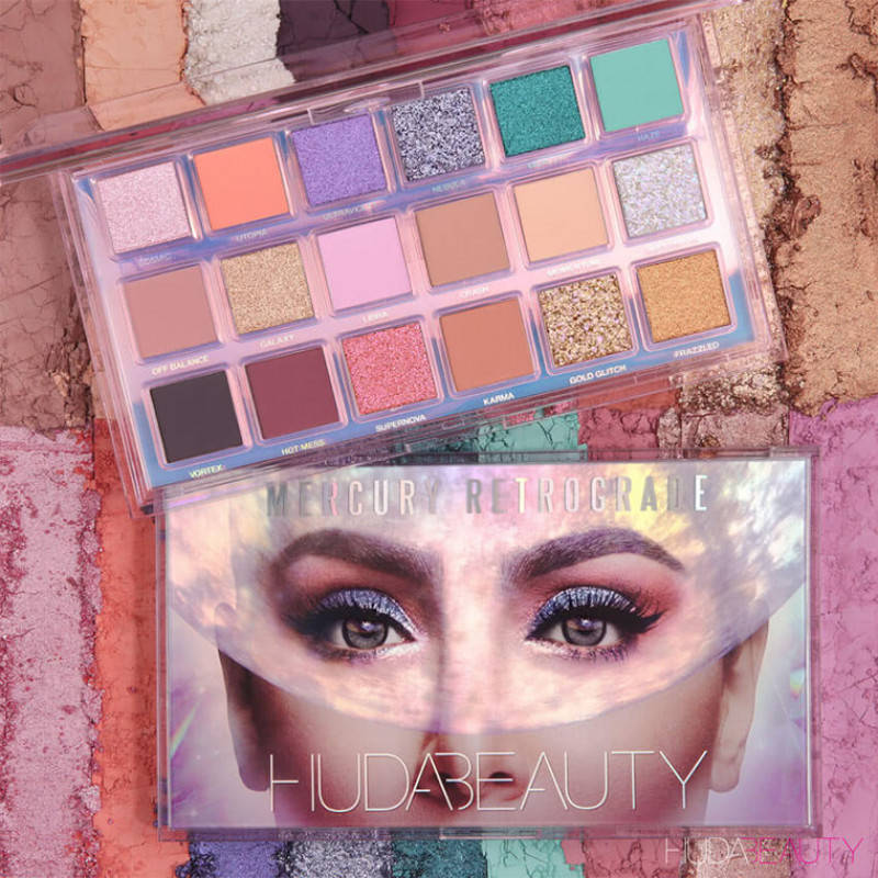 

Палетка теней для век Huda Beauty Mercury Retrograde Eyeshadow Palette 18 оттенков