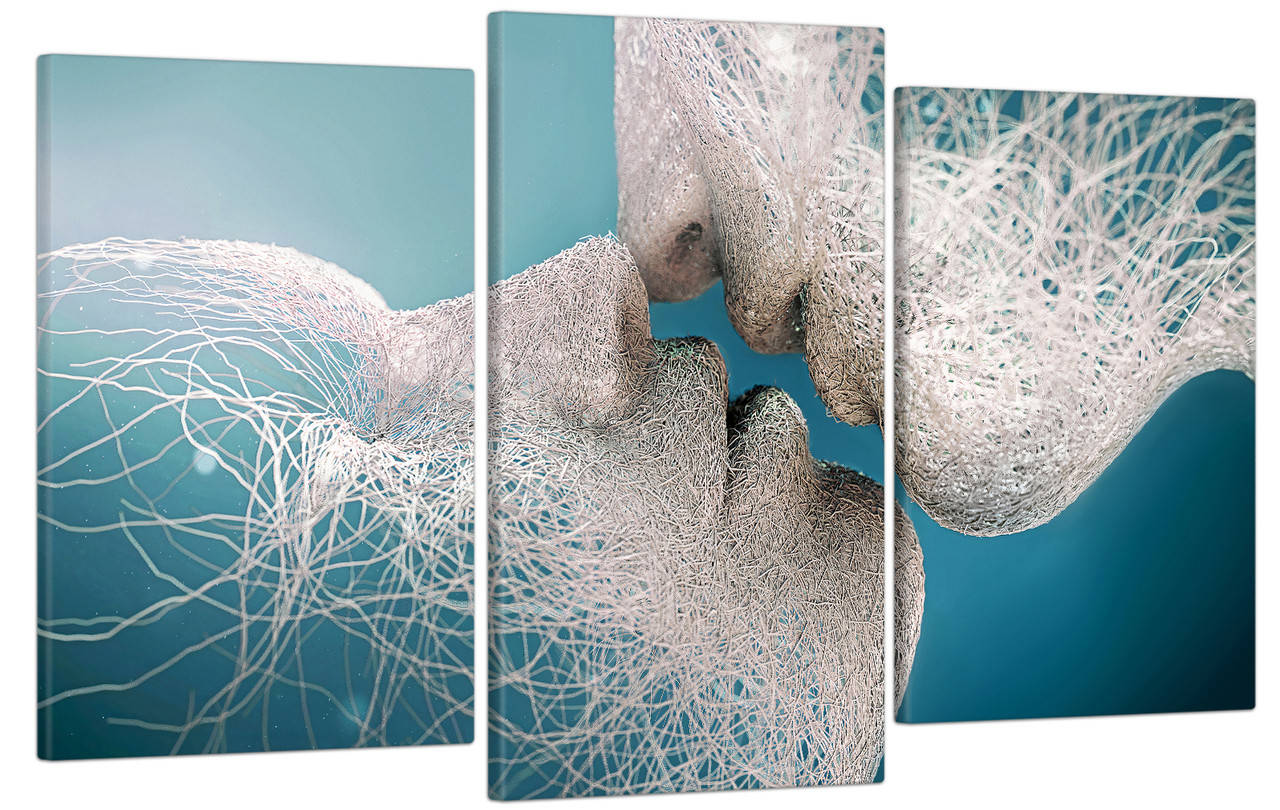 

Модульная картина в гостиную / спальню для интерьера "Абстракция - любовь" 53x100 см MK30251_E