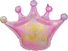 

Фольгированный шарик КНР (82х74 см) Корона Little Princess, Разные цвета
