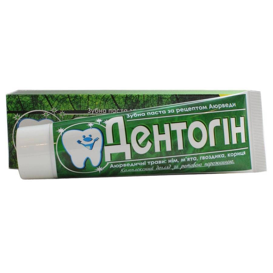 

Аюрведическая зубная паста Дентогин с нимом, мятой, гвоздикой и корицей