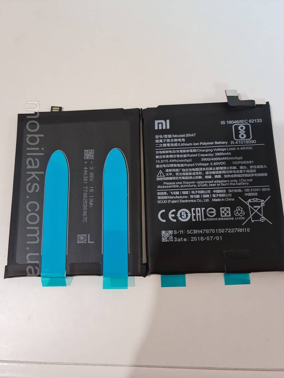 

Оригинальный аккумулятор BN47 4000 мАч для Xiaomi Mi A2 Lite