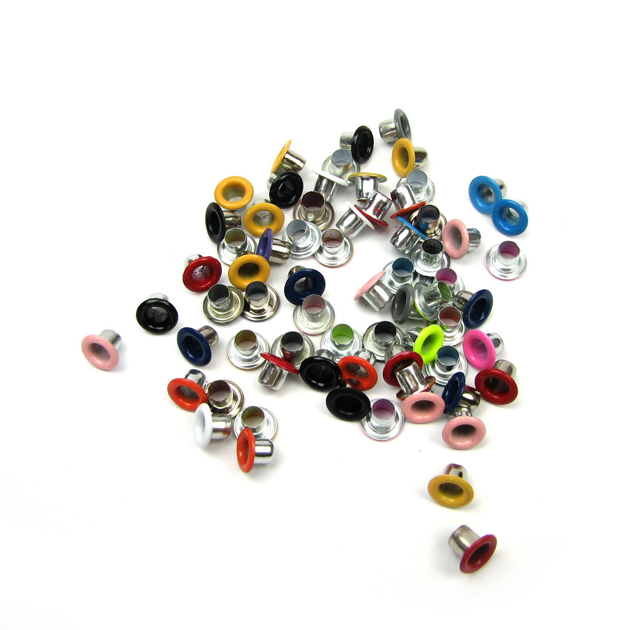 

Люверсы Блочки для кожи, ткани 3мм Микс 25шт с колечком LVM002, Разные цвета