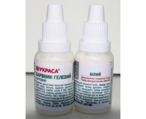 

Гелевый краситель ТМ Украса Белый 25 г