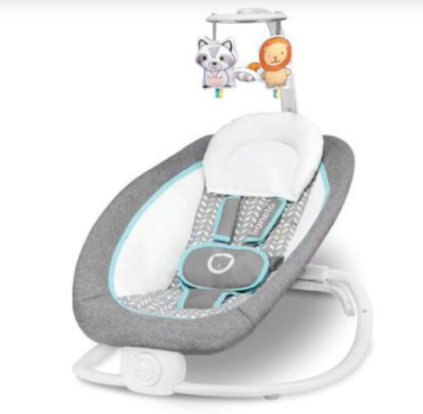 

Детский шезлонг-качалка с игрушками Lionelo Pascal