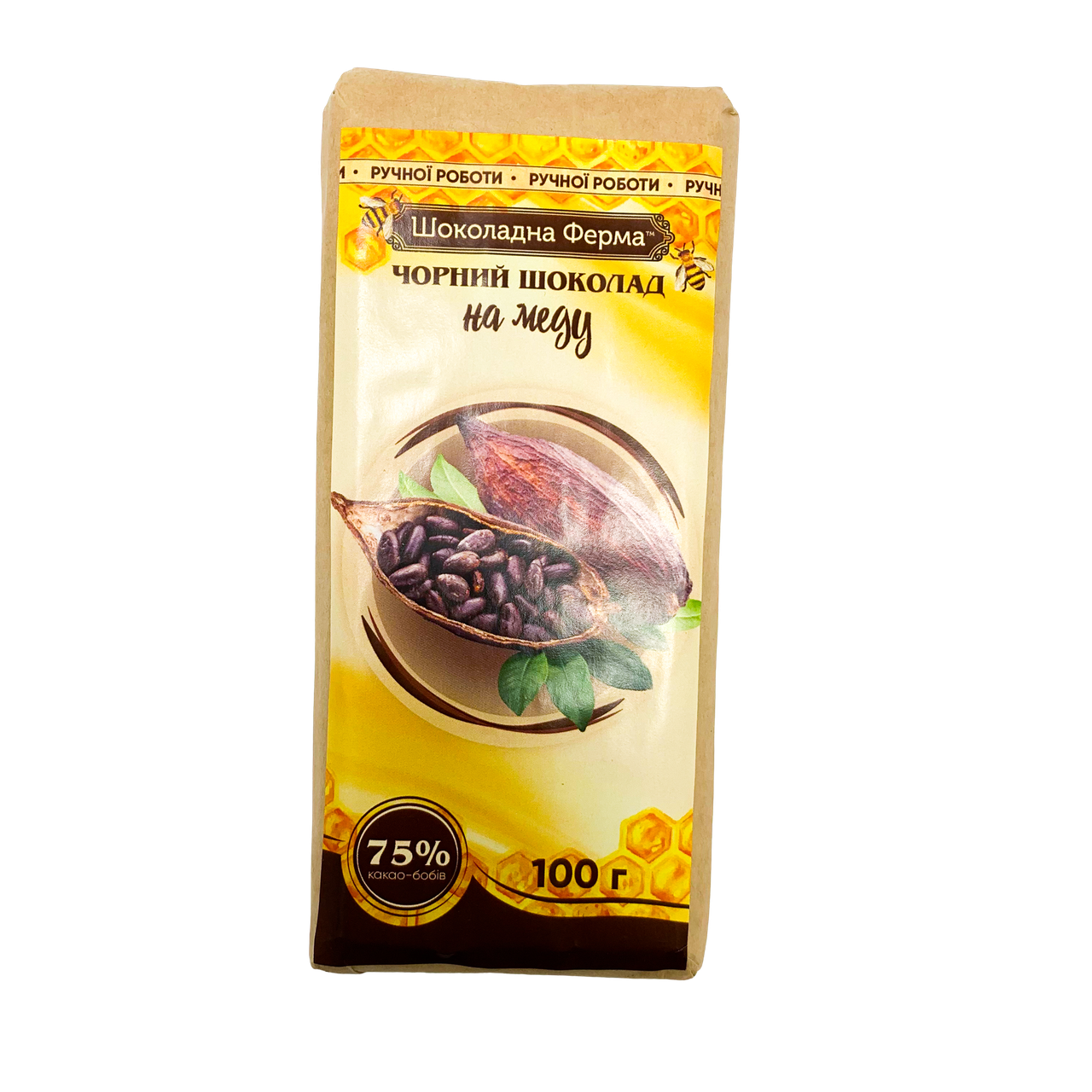 

Шоколад черный на меду, 100 г, Шоколадная Ферма