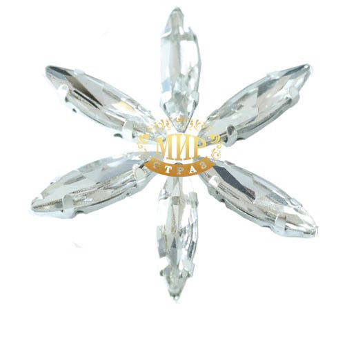 

Cтразы в цапах, иголочка 4х15мм,Цвет Crystal, Белый