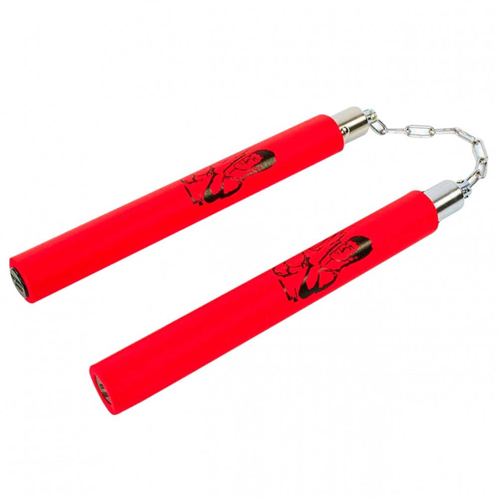 

Нунчак (нунчак, нунтяк) тренувальні Kepai 3247, з'єднані ланцюгом. Колір червоний.