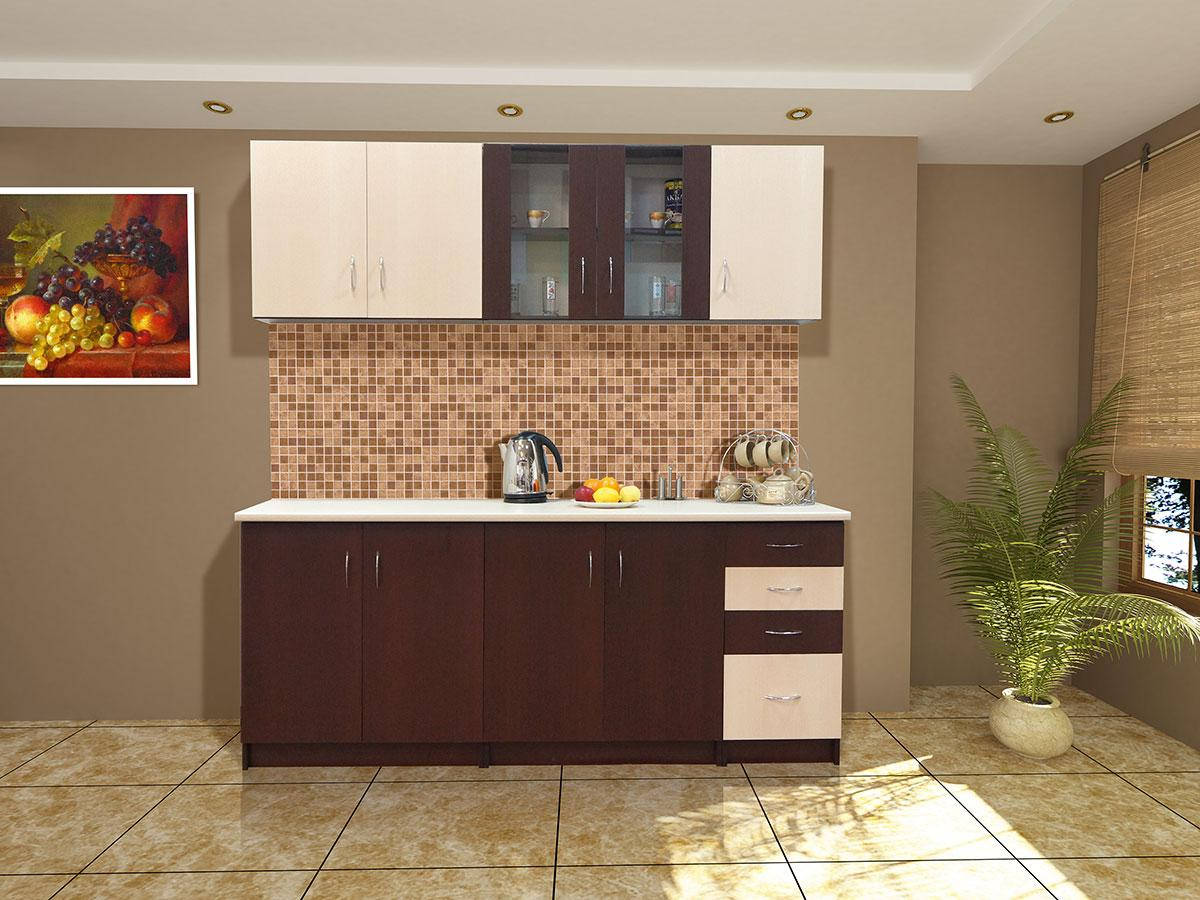 

Кухня Венера 2.0 м, Венге светлый/темный (Світ Меблів ТМ)