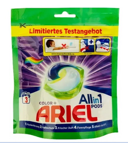 

Капсулы для стирки Ariel Pods 3 в 1 "Color+" (3шт.)