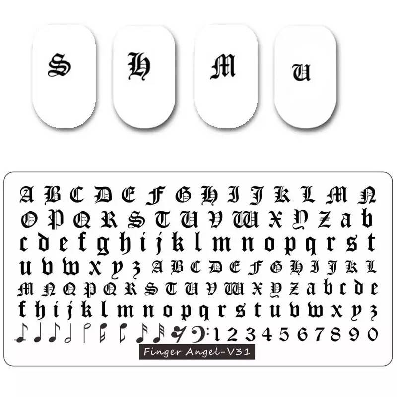 

Пластина для стемпинга finger angel v 31