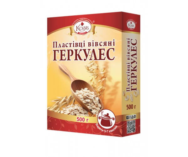 

Хлопья овсяные «Геркулес» быстрого приготовления Козуб Продукт 500г