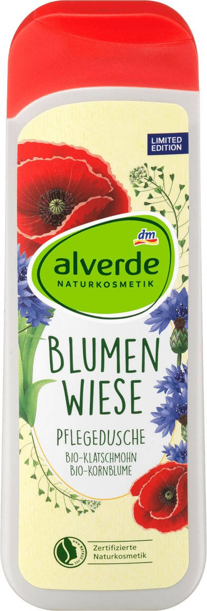 

Гель для душа Цветочный Дикий мак Василек органический alverde, 250 мл (Германия)