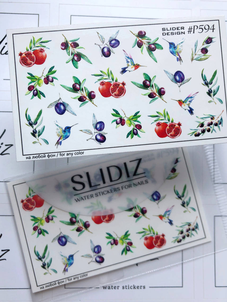 

Слайдер-дизайн SLIDIZ водная наклейка для ногтей на любой фон