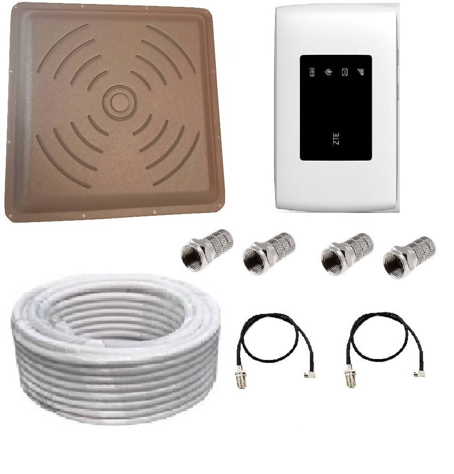 

Комплект WiFi роутер 3G/4G модем ZTE MF920 MIMO 2x24 dbi