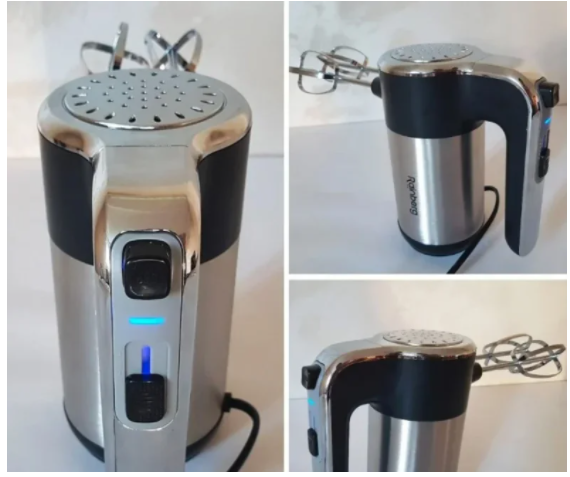 

Миксер ручной 600W кухонный на 5 скоростей 2 насадки Rainberg RB-1012