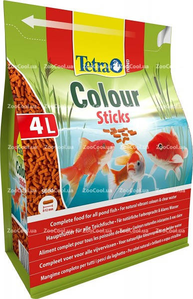 

Корм для прудовых рыб Tetra Pond Colour Sticks в гранулах 4 л
