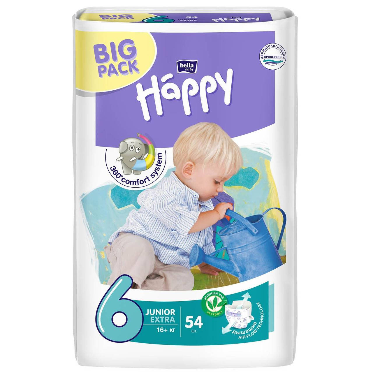 

Подгузники Bella Happy Junior №6 (16+кг) 54 шт