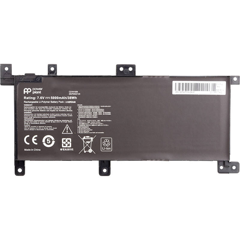 

Аккумулятор PowerPlant для ноутбуков ASUS VivoBook X556U (C21N1509) 7.6V 5000mAh