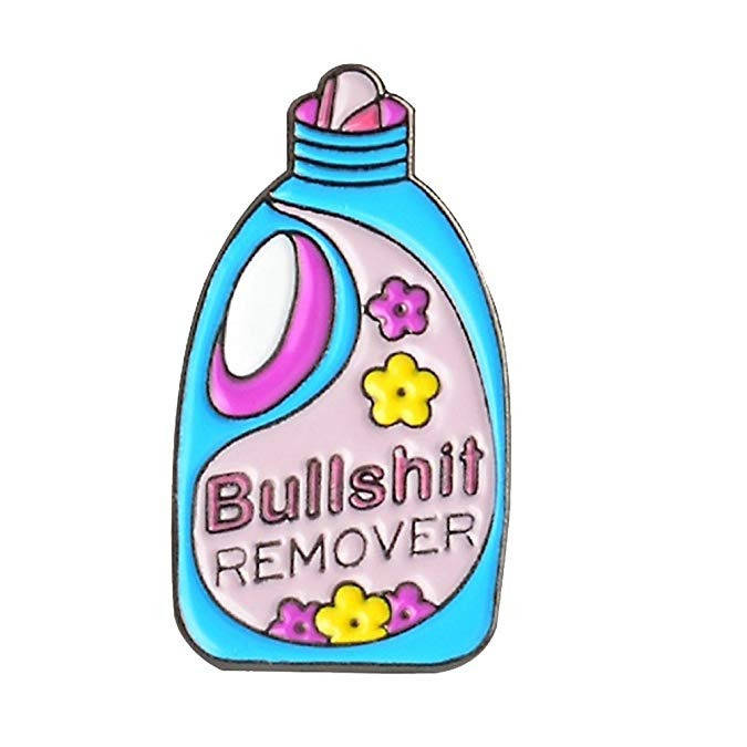 

"Чистящее средство Bullsh*t remover" значок (пин) металлический