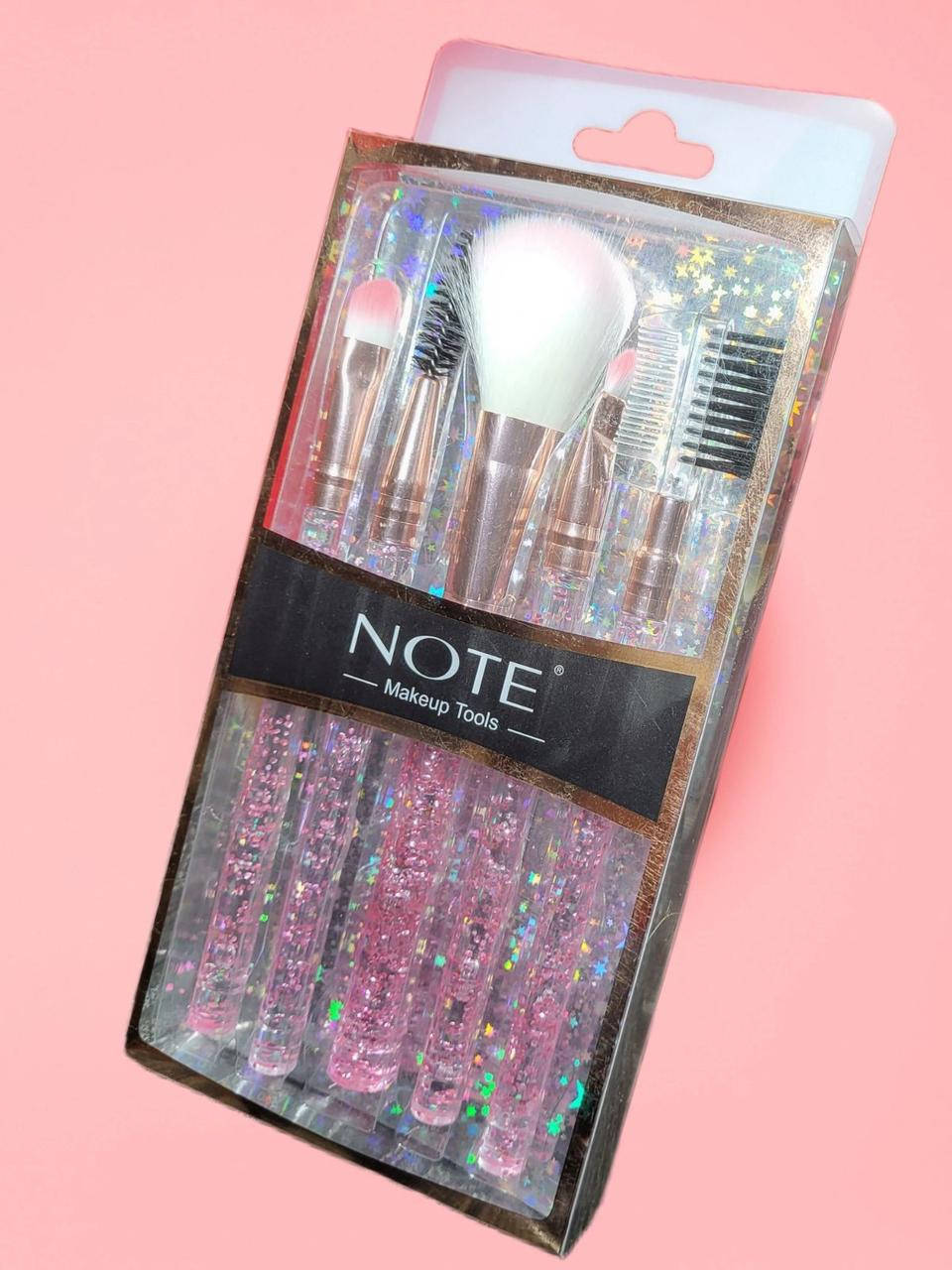 

Набор кистей для макияжа (5 шт) note makeup tools (розовые)