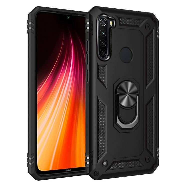 

Противоударный чехол для Xiaomi Redmi Note 8T, Eastmate, черный, с кольцом