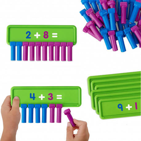 

Обучающий набор для тренировки сложения и моторики. Серия Математические прищепки Lakeshore