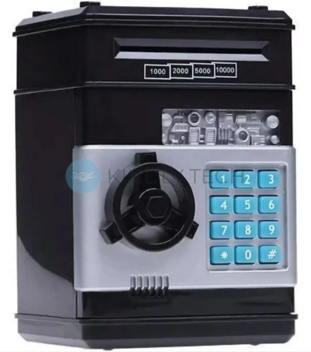 

Копилка сейф детский банкомат с кодовым замком NUMBER BANK, Черный