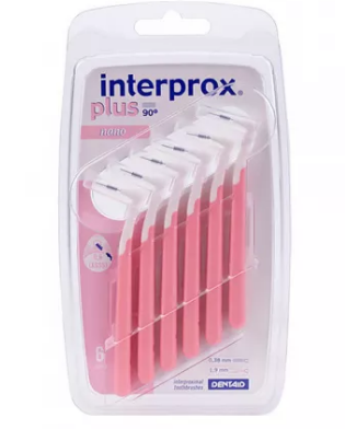 

Межзубные щетки INTERPROX PLUS 2G, 6 шт 0.6 NANO, Черный