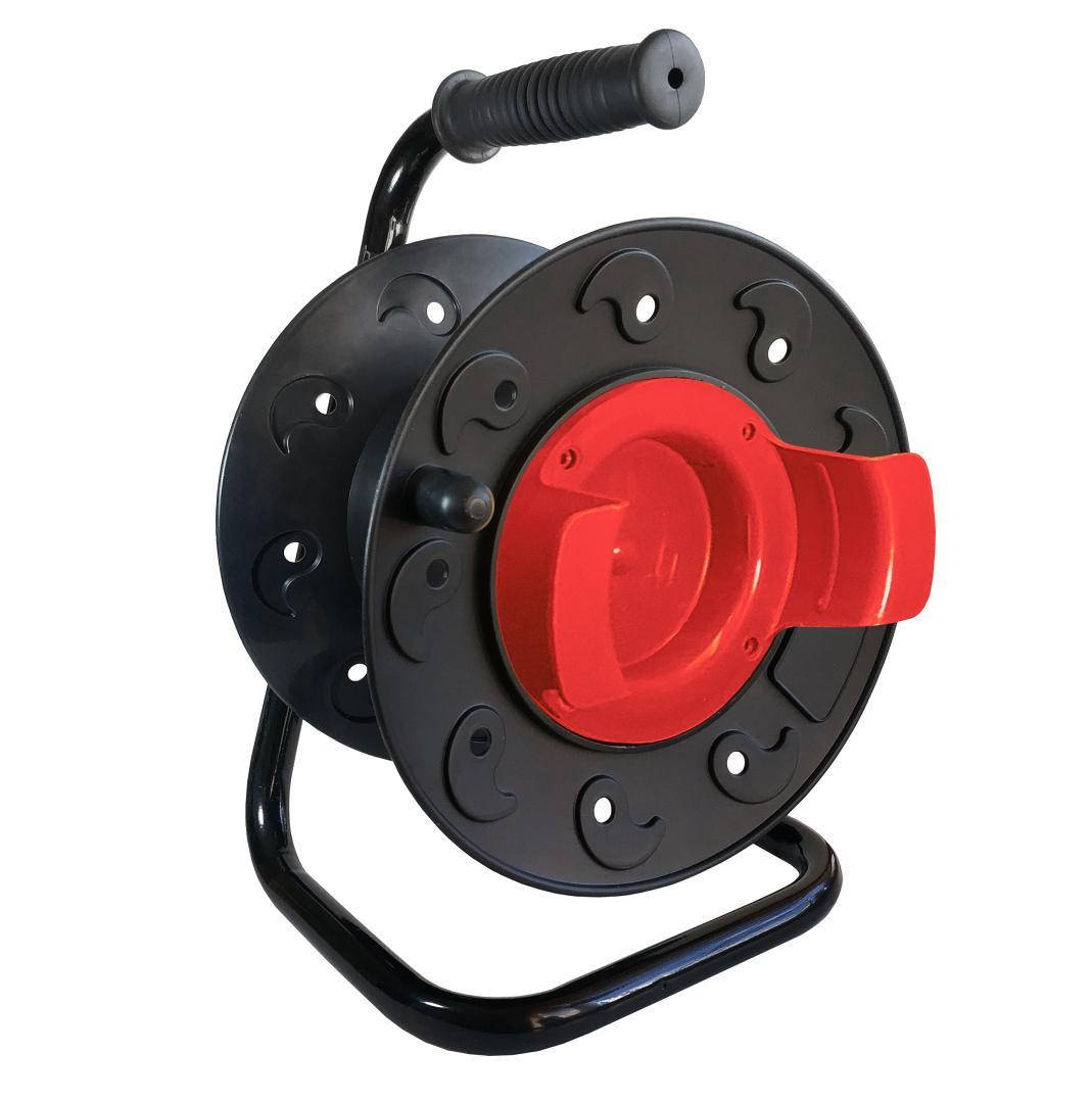 

Катушка пустая без удлинителей и кабелей малая, под выносную розетку.