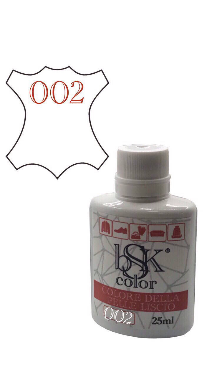 

Краска для гладкой кожи bsk-color белая 25 мл №002, Белый